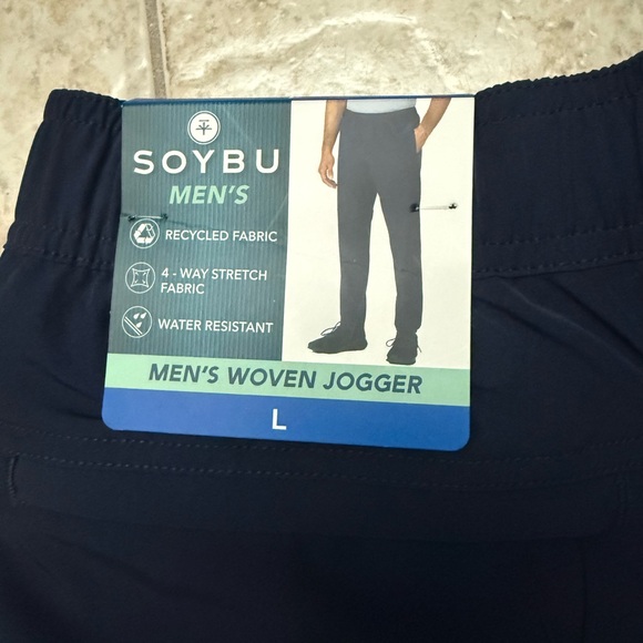 Soybu Men's Woven Jogger Pants, Blue, Size Large - Picture 2 of 3